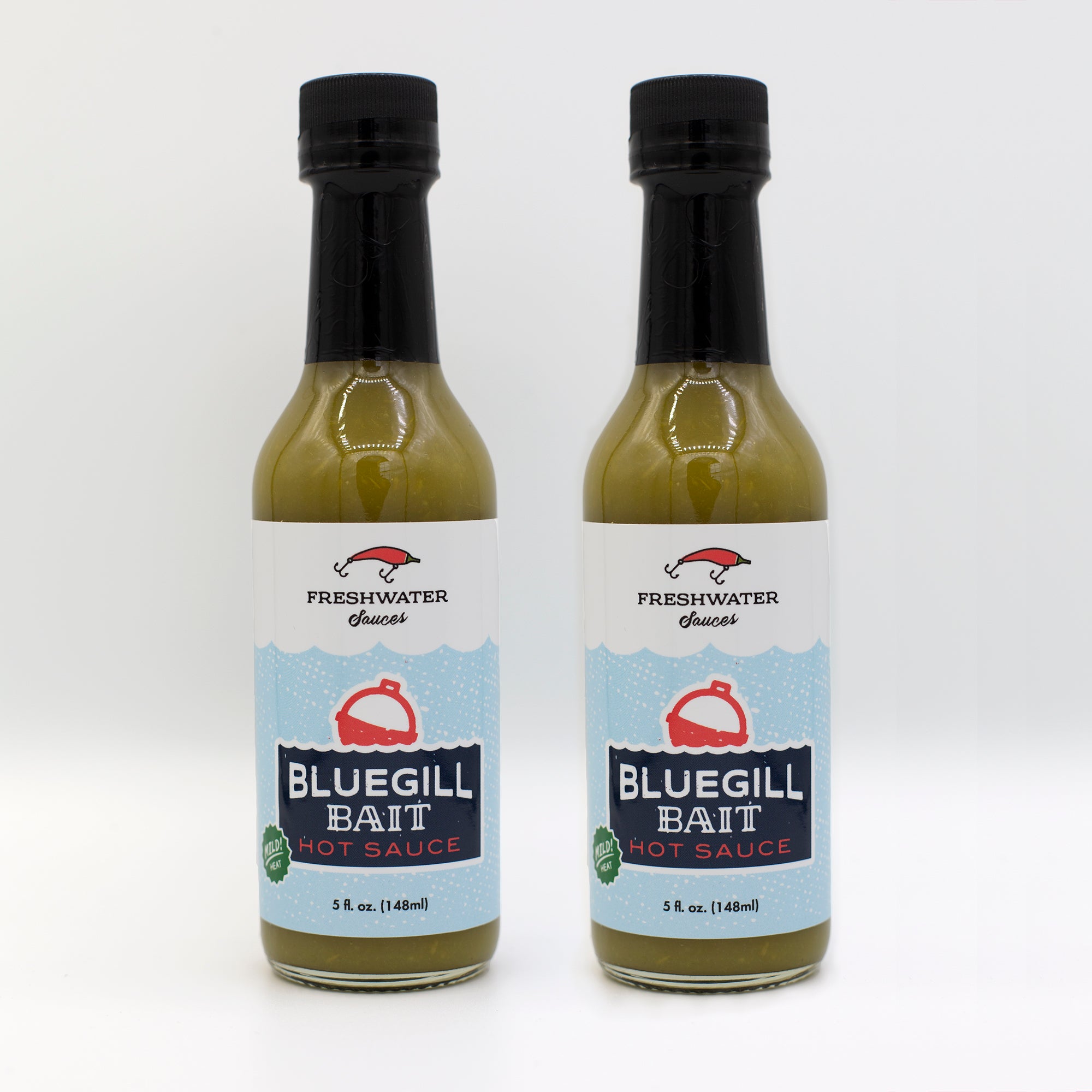 2-Bottle Pack of Bluegill Bait Hot Sauce – Freshwater Sauces