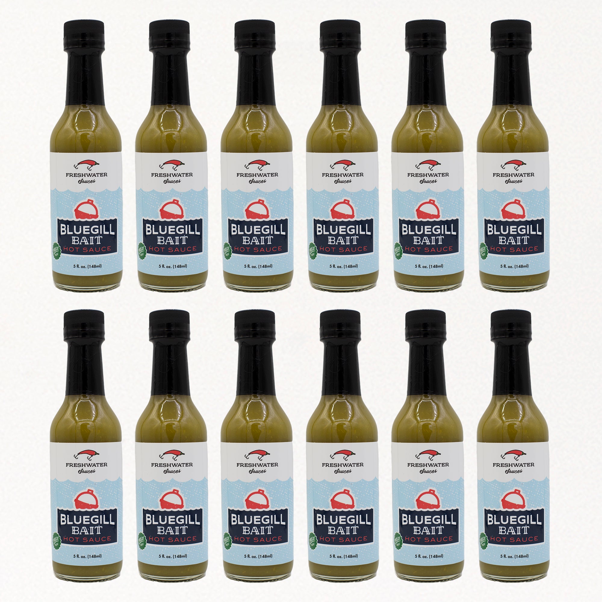 12-Bottle Case of Bluegill Bait Hot Sauce