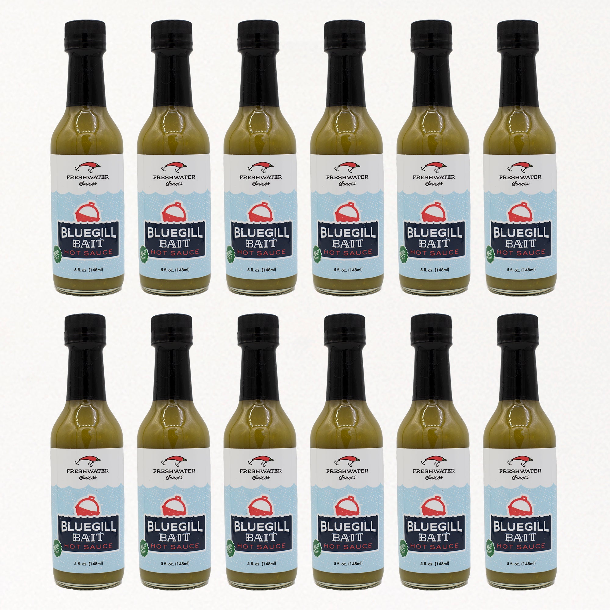 12-Bottle Case of Bluegill Bait Hot Sauce